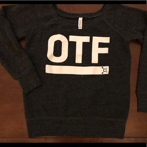 Bella brand grey Orangetheory Fitness sweatshirt